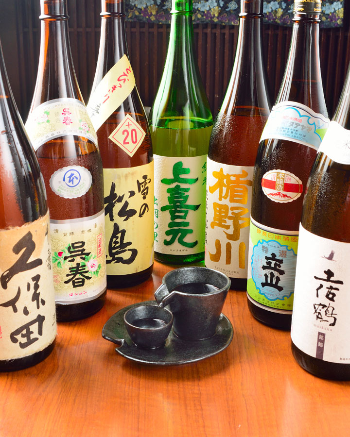 日本酒の品揃えも豊富！